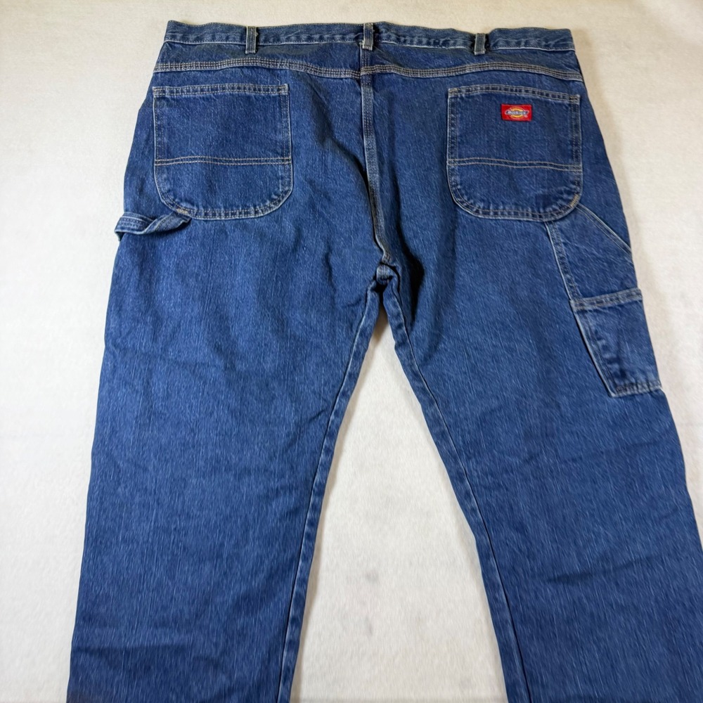 Dickies Mens Carpenter Jeans Relaxed Fit Straight Leg Blue Denim 44x30 Utility